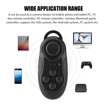 Wireless Gamepad Bluetooth 3.0 Multifunktsionaalne Must Kerge Mini Kaasaskantav VR Nutikas Telefon Selfie Video Mängu Remote