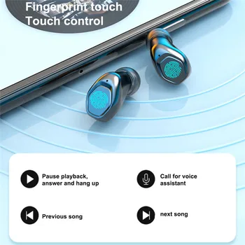 2021 Uus M12 TWS Bluetooth Kõrvaklapid Stereo Traadita 5.0 Bluetooth Kõrvaklapid Touch Control Müra Tühistamises Gaming Headset