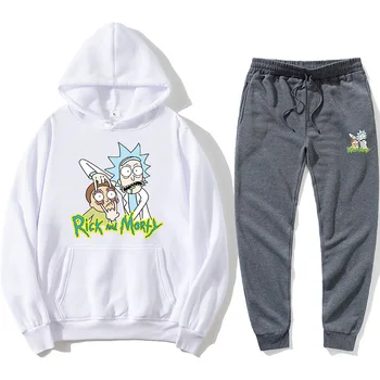 2021 sügisel ja talvel sooja prindi Rick ja moti sport ülikond meeste anime Topp lõbus Topp pikk varrukas vabaaja ülikond Rick Morti