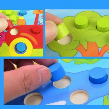 3d Montessori Puidust Haridus Mänguasjad Värvi Tunnetus Juhatuse Pusle Varase Õppe Puzzle Värv Vaste Mängu Mänguasi Lastele Kingitus