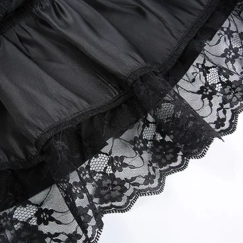 Pits Mosaiik Gooti Kõrge Vöökoht Plisseeritud Mini Seelikud Harajuku Must E-Tüdruk Magus-Line Micro Seelik Naiste Sexy Partywear