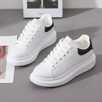 Kvaliteetsed naiste kingad 2021 uus klassikaline valge naiste kingad, platvorm tossud õpilane töötab tossud zapato de mujer