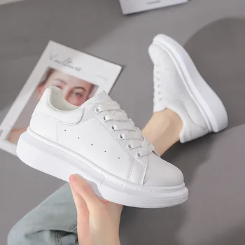 Kvaliteetsed naiste kingad 2021 uus klassikaline valge naiste kingad, platvorm tossud õpilane töötab tossud zapato de mujer