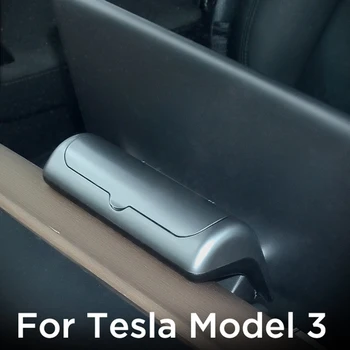 Auto Päikeseprillid Ladustamise Kasti Jaoks Tesla Model 3 Ajutise parkimiskaardi Auto Interjöör Korraldada Tarvikud ABS Stiil