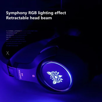 Uute tulijate K9 LED Moes RGB Kass Kõrva Müra Tühistamises Kõrvaklapid, Bluetooth Noored Lapsed Peakomplekti 3,5 mm Pistik Koos Mic
