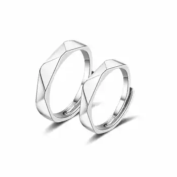 Uus Lihtne Kuju 925 Sterling Silver Ring Mood Paar Ehted Sõrmused Komplekti Naiste Rõngad Pool Suur Allahindlus