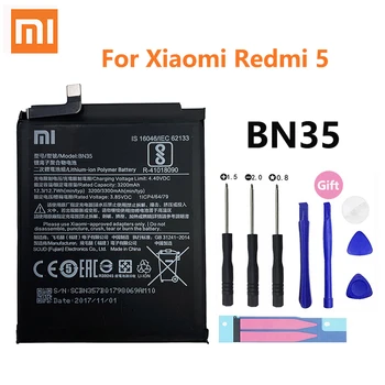 Xiao Mi Originaal Telefoni Aku BN35 Jaoks Xiaomi Redmi 5 Redmi5 Punane mi5 Kõrge Kvaliteedi 3300mAh Telefon Varu Patareid