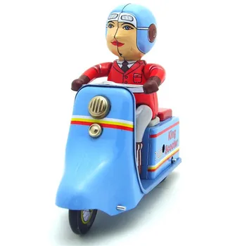 Vintage Kuningas Roller Mootorratta Tina mänguasjad Klassikaline Kellavärk likvideerida Part Mudeli Kogumine Tin Toy Täiskasvanud Lapsed Laekuva Kingitus