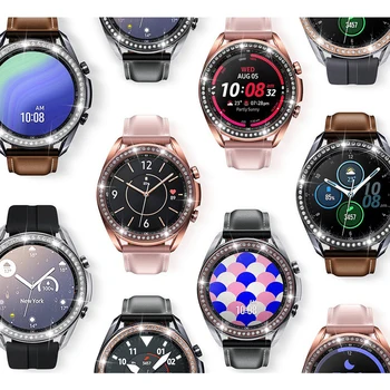 Diamond Bezel Samsung Galaxy Vaata 3 41mm 45mm Raami Puhul Katab Kaitse Naine Metallist Rõngas Kaitseraua Galaxy Watch 42 46 mm