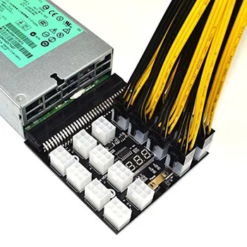 12V PCI-E 12/17x 6 Sõrmed toiteplokk Serveri Toide Breakout Pardal HP 1200W 750W PSU Server GPU BTC Kaevandamine