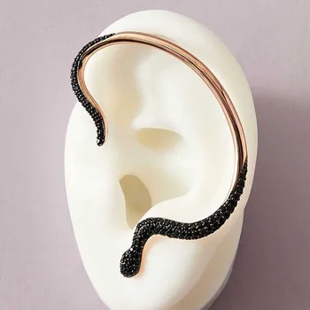 Metalli tekstuur geomeetriline populaarne vana madu kujuga kõrvarõngad C-kujuline kolmemõõtmeline madu kõrvarõngad naistele