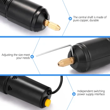 Z-U36 Mini Pihuarvutite Electric Drill USB Kompostrini 5V Võimsus Väike Lihvimine Vahend Pearl Ehted Vaik DIY Käsi Cordless Drill