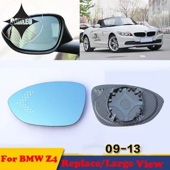 Auto külgvaade Peegel Objektiiv BMW Z4 2009-2013 Sinine HD Klaas Suur vaade Koos Kütte Funktsioon& LED Märgutuli