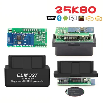 Super MINI ELM327 Bluetooth-ELM 327 PIC18F25K80 V1.5 OBD2 / OBD-2 Android/Windows Auto Diagnostika Skanner OBDII skanneri