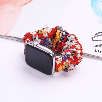 Scrunchie Elastsed Rihmad Apple Watch Band Seeria 6 SE 5 4 3 2 1 38mm 40mm 42mm 44mm, et iwatch Daamid juuksed Watchband Käevõru