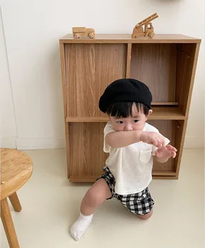 Korea laste riided 2021 uus meeste ja naiste baby T-särk, puuvillane laste laste imiku lühikeste varrukatega poole varrukas