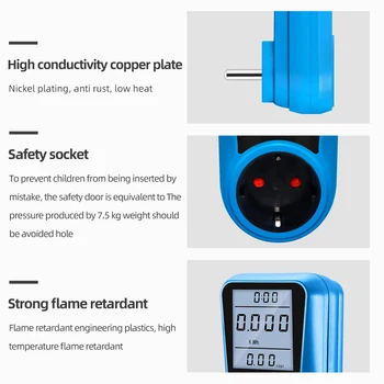 AC Power Meter Digitaalse Wattmeter Watt Energy Monitor Ajal Pinge Ekraan Pesa Analyzer EL UK AU MEILE BR FR SEE Pistik Backlight