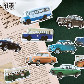 2 Tk/pakk Kogumine Vana Objektid Seeria Vintage Auto, Objekt Washi Kleebised DIY Scrapbooking Retro Kleebis Silt Jaapani Lint