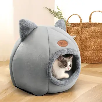 Uus Sügava une mugavuse talvel kass voodis väike mati korvi kassi maja toodete lemmikloomad telk hubane koobas voodit Siseruumides