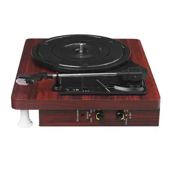 33, 45, 78 RPM Record Player Sisseehitatud Kõlarid Antiik bluetooth-Grammofon Turntable Plaadi Vinüül Audio RCA (R/L 3,5 mm Puidu Värvi