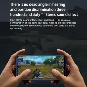 TWS P30 Wireless Gaming Headset Veekindel Bluetooth 5.1 Earbuds Stereo Sport Kõrvaklapid Ultra Low Latency Mikrofoniga