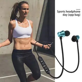 Magnet Bluetooth-ühilduva 4.2 Kõrvaklapid Sport Töötab Traadita Kaelus Peakomplekti, Kõrvaklapid koos Mikrofoniga Stereo Muusika Telefon