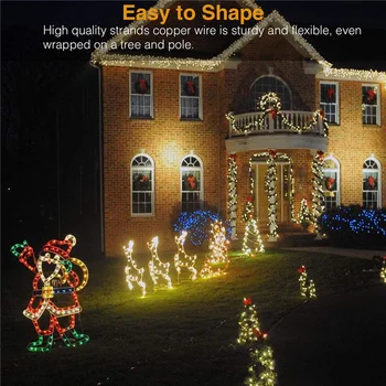 500 LED Solar Light String Solar-Powered Garden Haldjas Valgus, IP65 välisvalgustuse Festoon led light Christmas Decoration