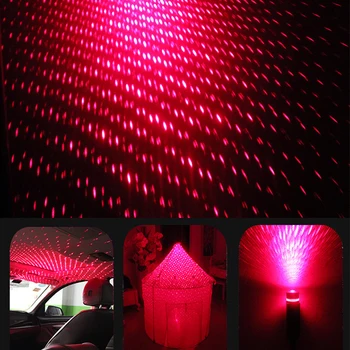 LED Auto Katuse Star Night Light Projektor USB Dekoratiivne Lamp Volkswagen vw Tuhuan 1.4 T Touareg2 New Beetle Passat B6 Beetle C