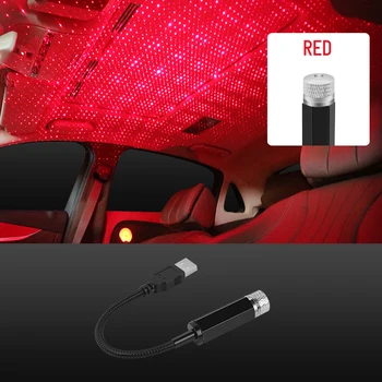LED Auto Katuse Star Night Light Projektor USB Dekoratiivne Lamp Volkswagen vw Tuhuan 1.4 T Touareg2 New Beetle Passat B6 Beetle C