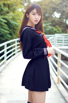 Jaapani Keskkooli Tüdruk Madrus Ühtne Sobiks Cosplay Kostüüm Kleit Pikk Varrukas Anime Jigoku Shojo Põrgu Tüdruk Enma Ai Cosplay