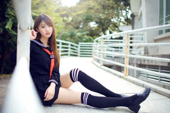 Jaapani Keskkooli Tüdruk Madrus Ühtne Sobiks Cosplay Kostüüm Kleit Pikk Varrukas Anime Jigoku Shojo Põrgu Tüdruk Enma Ai Cosplay