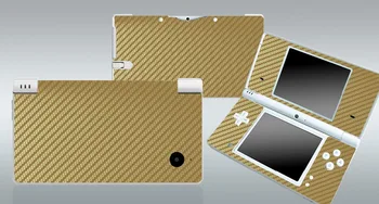 Kuldne Carbon Fiber Vinyl Naha Kleebis Kaitsja jaoks Nintendo DSI NDSI nahad Kleebised