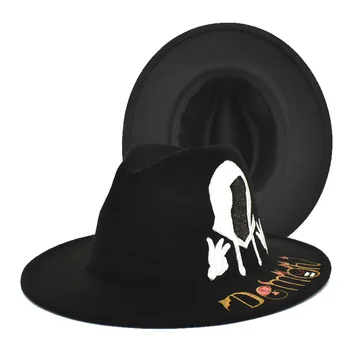 Mood maalitud päike müts kevad ja sügis naiste uued käsi-värvitud villane müts mütsi jazz müts mood meeste villane müts
