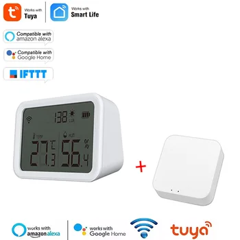 Tuya WIFI Temperatuuri Ja Niiskuse Andur Sise-Hygrometer Termomeeter LCD-Ekraan Toetab Alexa Google Assistent