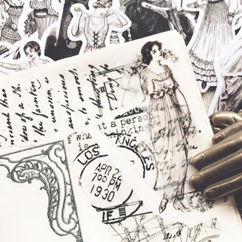 14Pcs/Pack Päevik Vintage Euroopa Kleit Lady Kleebis DIY Scrapbooking Album Junk Teataja Planeerija Dekoratiivsed Kleebised