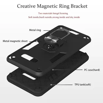 Näiteks LG G8X ThinQ puhul LG V50S ThinQ (5G) Telefoni Juhul Seista Magnet Hoidik Metallist Rõngas Põrutuskindel Kate