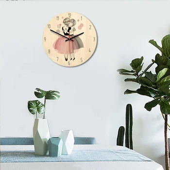 Cartoon loominguline kella kaasaegne minimalistlik elutuba loominguline kell art kell printsess C Jagu