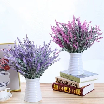 1 Kimp Kunstlik Lavendel Lill Viinapuu Vanik Taimede Võltsitud Lilled Taimede Oksad Rippuvad Lille Kodu Aias Pulm Teenetemärgi
