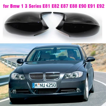 BMW 1 3 Seeria E81 E82 E87 E88 E90 E91 E92 E93 süsinikkiust（ABS) Must Rearview Mirror Cover Mütsid Auto Tarvikud