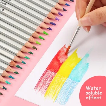 Vees lahustuv, Värviline Pliiats, Värvipliiatsid 24 36 48 72 Värvi Professional Joonis Akvarell Pen Lapsed Maali kunstikaubad Komplekt