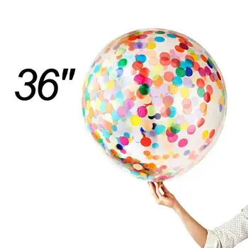 Taoup 36inch Läbipaistev Õhupallid Konfetit Ring Kolbides Tarvikud Pulmad Baloons Decor Sünnipäevaks Õhupallid Pool Soosib