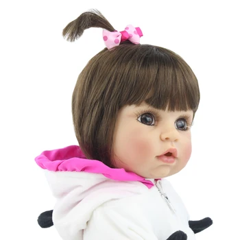 55 CM Täielik Pehmest Silikoonist Sündida Tüdruk Nukk Vastsündinud Printsess Elus Lapsi Bebe Panda Boneca Ujuma Mänguasi Sünnipäeva Kingitus