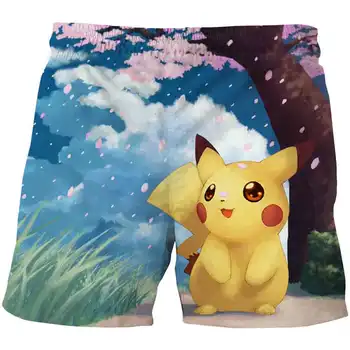 2021 uus Pokemon lapsed Lapsed Mood Püksid 3D Trükitud Animeeritud Pokemon Poisid & Tüdrukud Suvel Vabaaja Tüdrukud armsad lühikesed püksid vanus 4-14