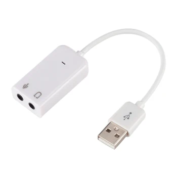 Valge Sülearvuti Mac Koos Kaabel-3D-USB 2.0-Virtual 7.1 Kanaliga Väline USB-Audio helikaart, Võrgukaart helikaardid