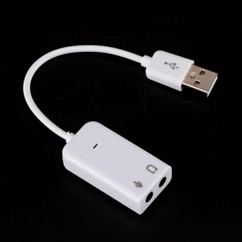 Valge Sülearvuti Mac Koos Kaabel-3D-USB 2.0-Virtual 7.1 Kanaliga Väline USB-Audio helikaart, Võrgukaart helikaardid