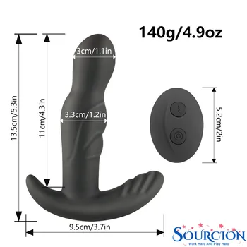 SourcionB Eesnäärme Massager 360 Kraadi Pöörlevad Silikoonist Vibraator Anal Plug G-Spot Vibreeriv Porno Sex Täiskasvanud Anal Mänguasi Vibradores