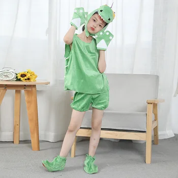 Umorden Lapsed Laps Loomade Cosplay Kostüüm Suvel Lühikese 5TK Komplekt Halloween Laste Päev Kostüümid Poiste Tüdrukute