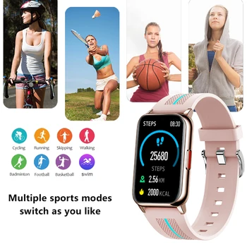 2021 Sport Smart Watch Naisi Täis Touch IP68 Veekindel Smartwatch Meeste Südame Löögisageduse Monitor Fitness Tracker Jaoks Huawei Android ja IOS