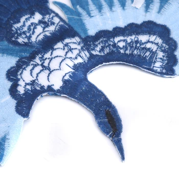Lind Tikandid Triikimine Riie Kleebised Sinine Phoenix Suur Plaaster Kleebised Cheongsam Riiete Kaunistamiseks Peen DIY Käsitöö