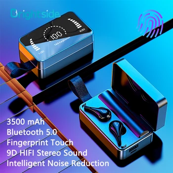 Brightside TWS 5.0 Bluetooth Kõrvaklapid 3500 mAh Aku Kasti Traadita Kõrvaklappide Sport Veekindel Earbuds Kõrvaklapid w/ Mikrofon